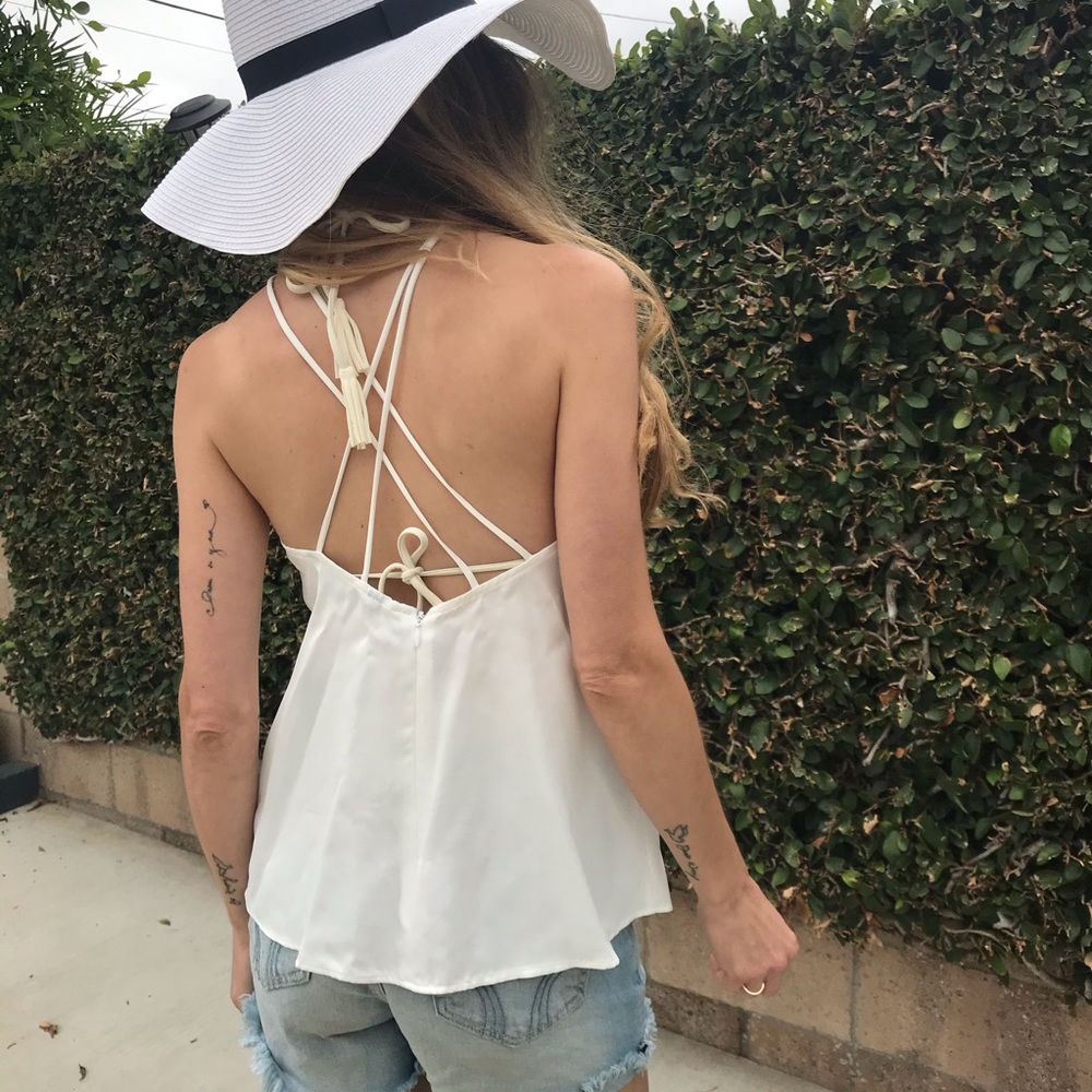 ZARA Halter Top with Attached Silver Neck Charm - Picture 11 of 11